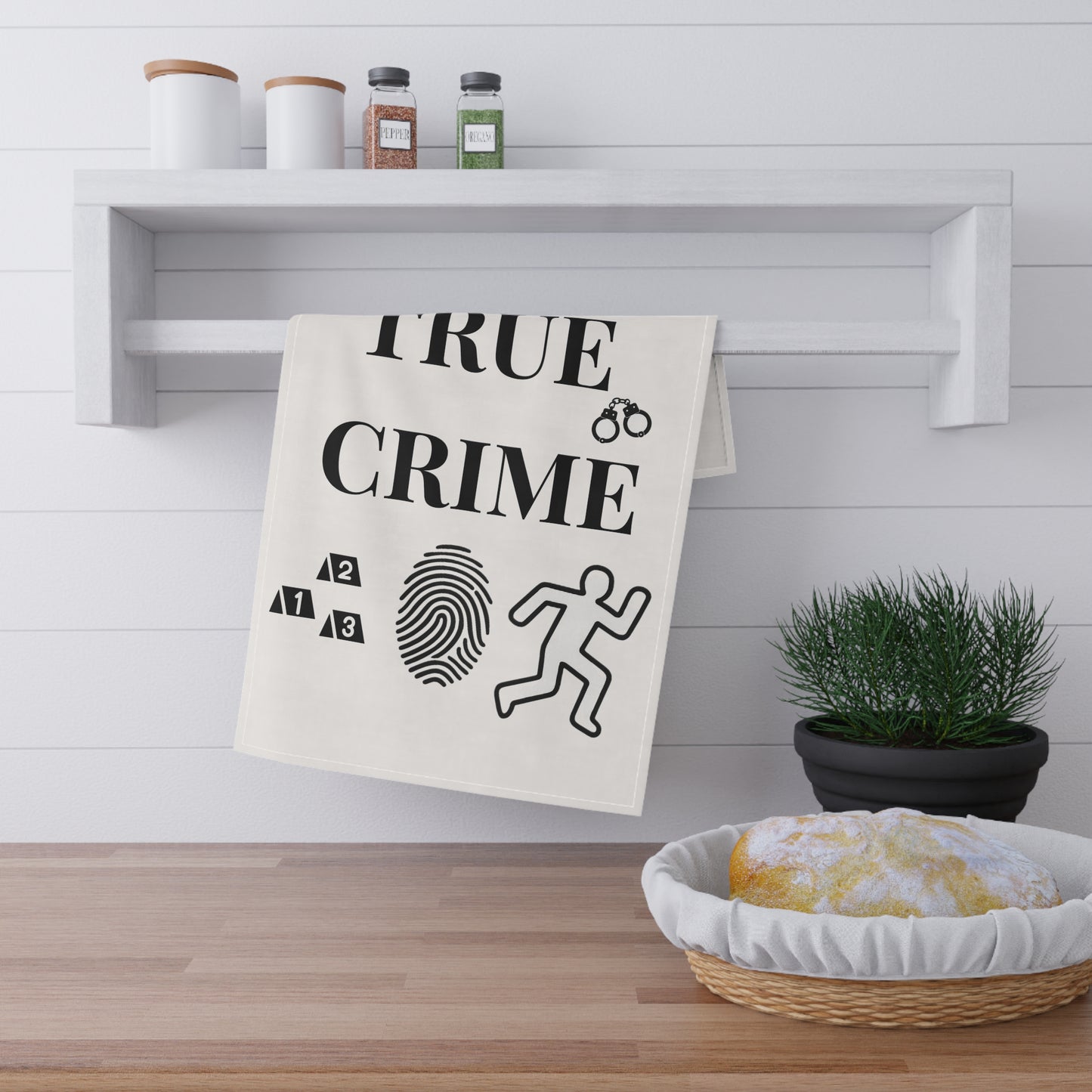 True Crime Lover's Tea Towels, Funny Kitchen Towels, Gift for Crime Show Fans, Home Decor, Unique Tea Towels, Crime Fan Merchandise