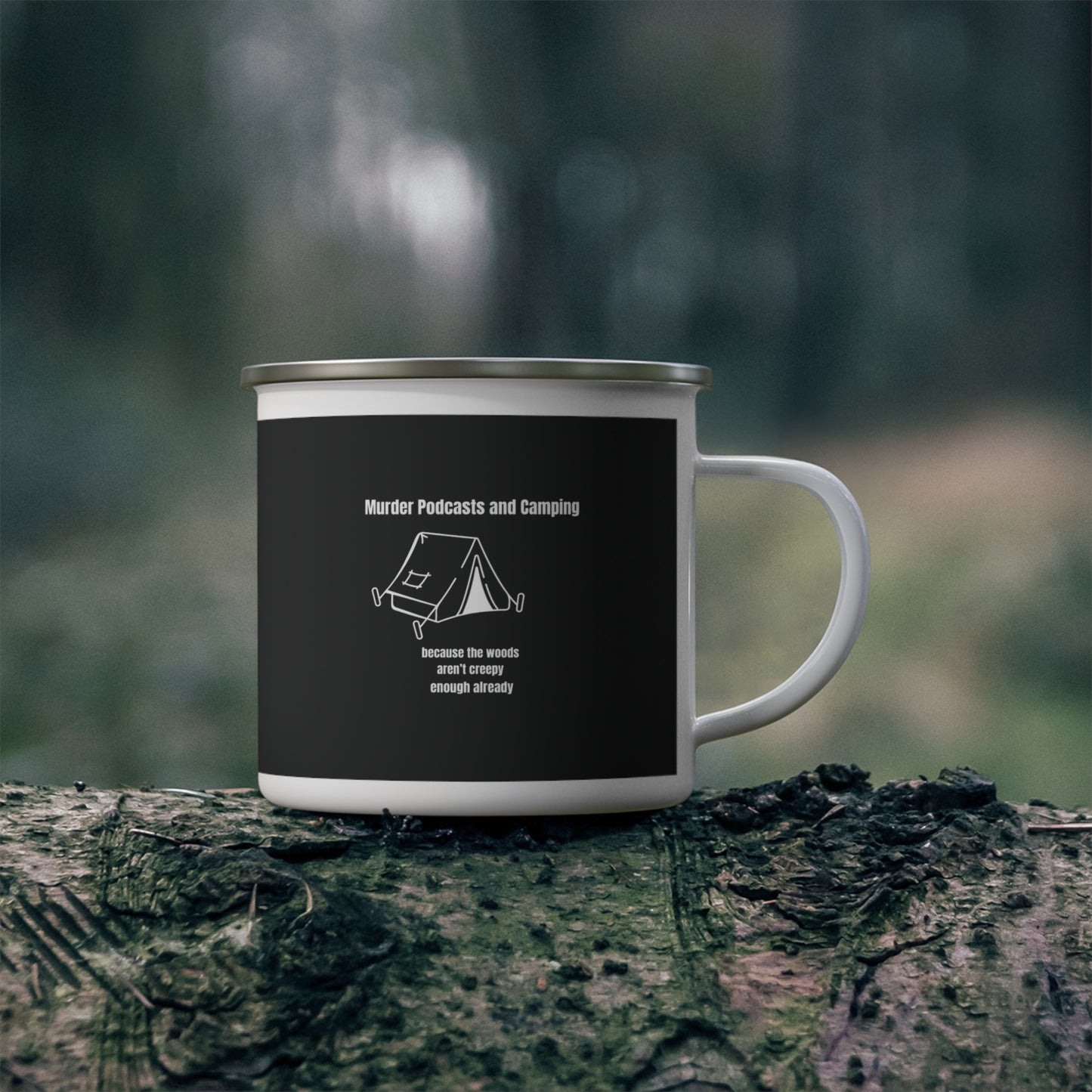 Enamel Camping Mug - True Crime Podcast Fan Mug