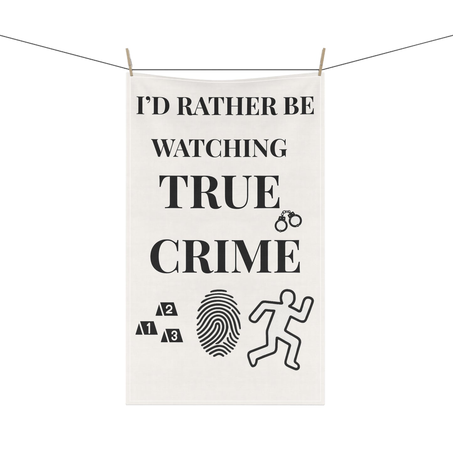 True Crime Lover's Tea Towels, Funny Kitchen Towels, Gift for Crime Show Fans, Home Decor, Unique Tea Towels, Crime Fan Merchandise